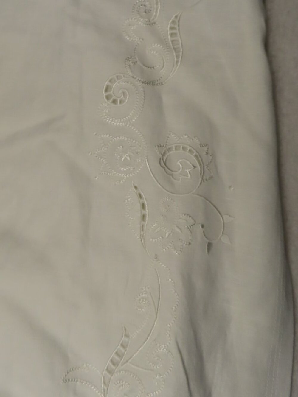 JH Collectibles Long Skirt 18 Paisley Elegance White Maxi Linen Blend New Lined
